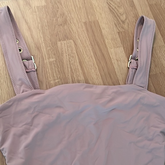 JLUX LABEL | Mauve Open Back Buckle Swimsuit Sz S - Picture 3 of 5